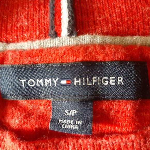 Tommy Hilfiger Red Sweater Small Men's Crewneck - Picture 4 of 7